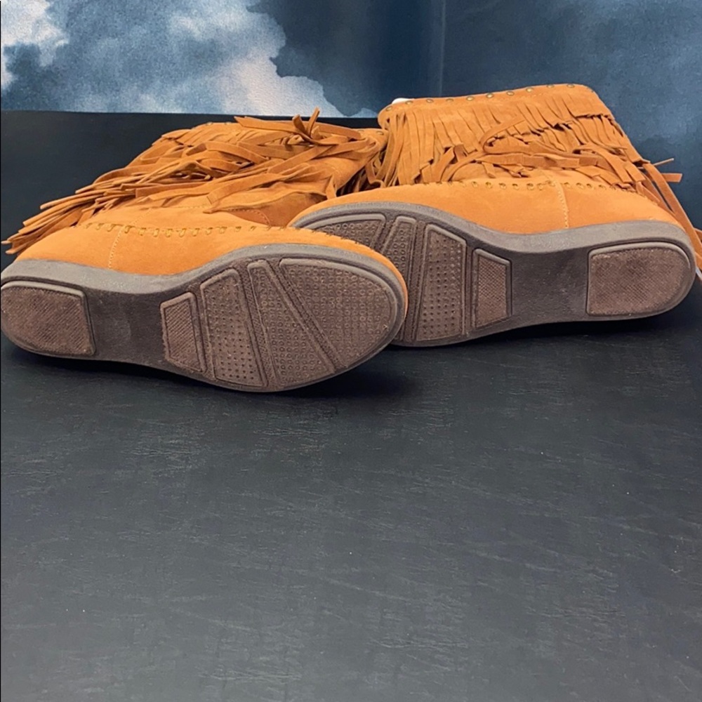 Rampage Mid Calf Boots Suede Moccasin - Picture 4 of 6